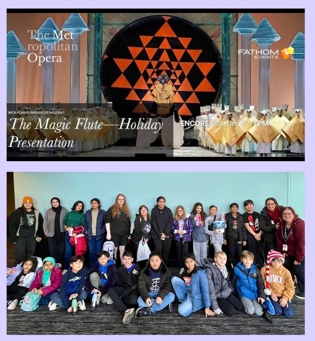 We had a great time seeing the <a href="/MetOpera/">Metropolitan Opera</a> presentation of The Magic Flute today at the movies! #wearebethpage #bethpagemusic 💙🎶💛