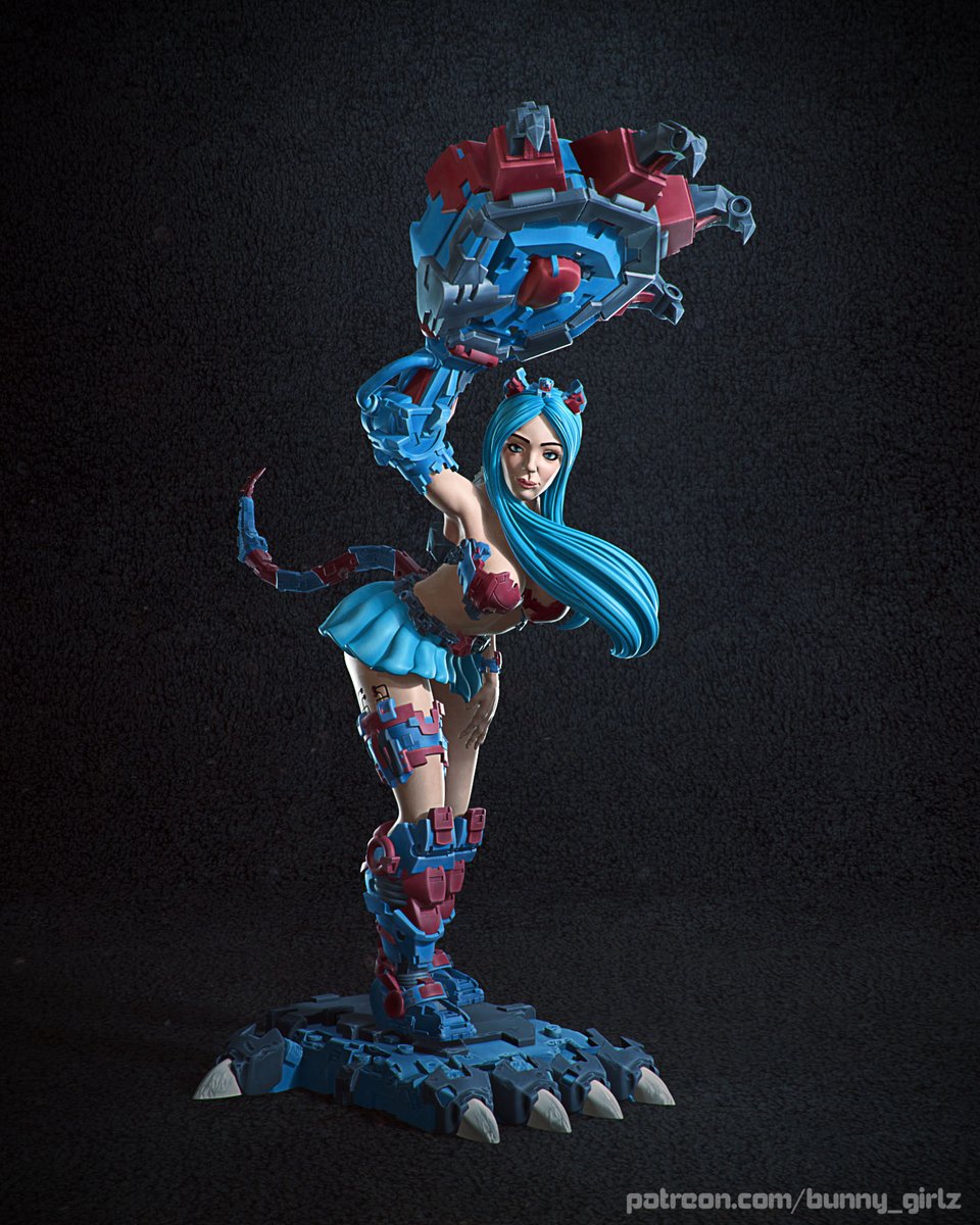 Yog_3D's tweet photo. Cat-girl Ann from the Future age. 3d model for 3dprint. 

#3dmodel #blender #evee https://t.co/mPORS1bWeL