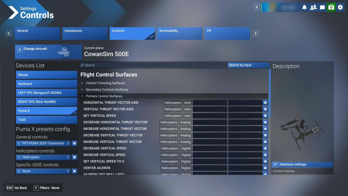 Microsoft Flight Simulator 2024 (MSFS2024) control bindings for helicopters: buff.ly/3ZFV7Bj 

#flightsim #msfs #msfs2024 @msfsofficial @asobostudio