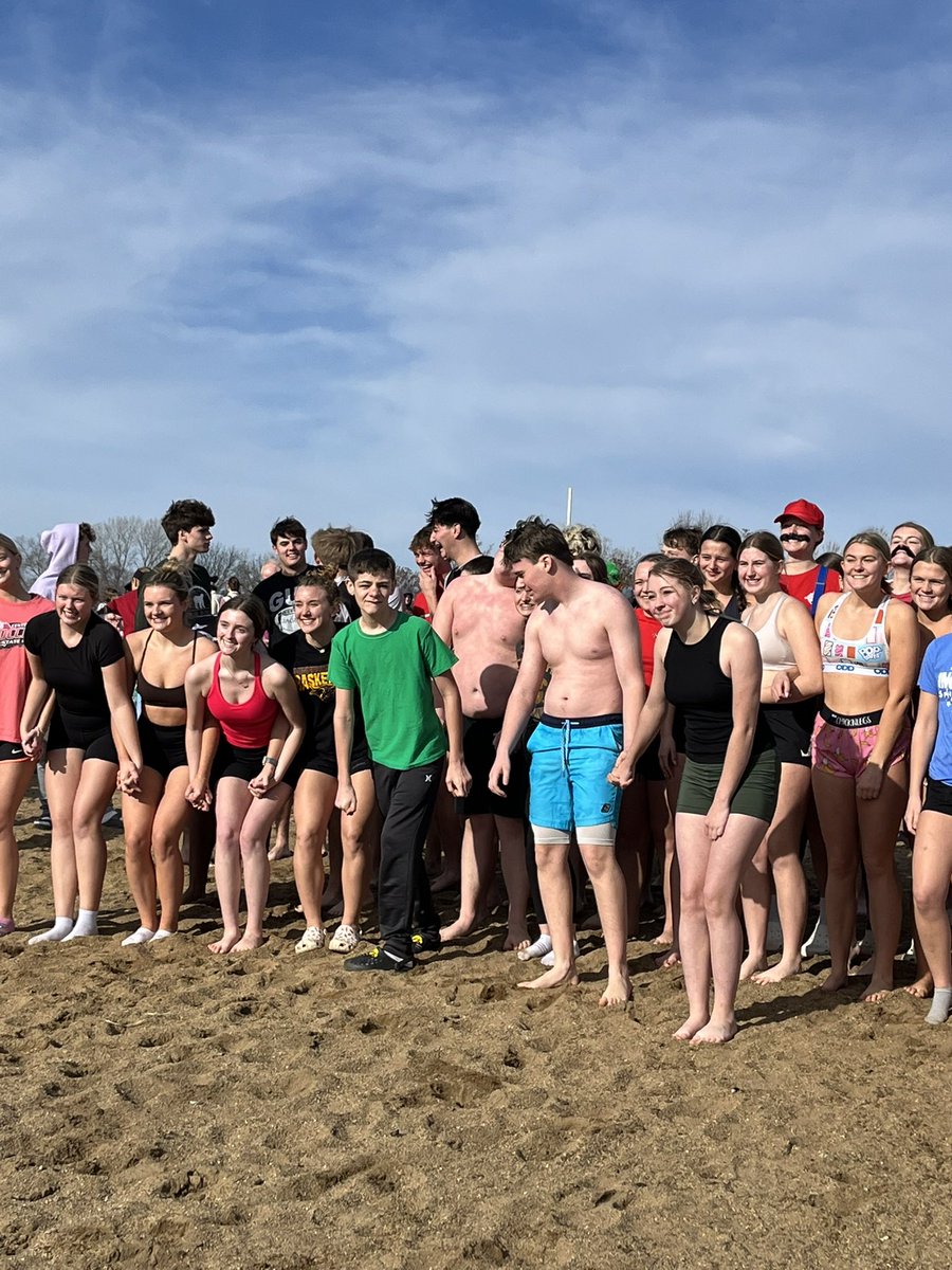 jsl1021's tweet photo. So proud to be a Jag today! We had over 50 students at the Special Olympic Polar Plunge today supporting the Unified Jags! We raised almost $24,000 and ventured the blocks of ice that caused a few cuts and bruises as we took the Plunge! @Jaguars_AD @ankeny_jaguars #inclusionrocks https://t.co/IjM37DTaCx