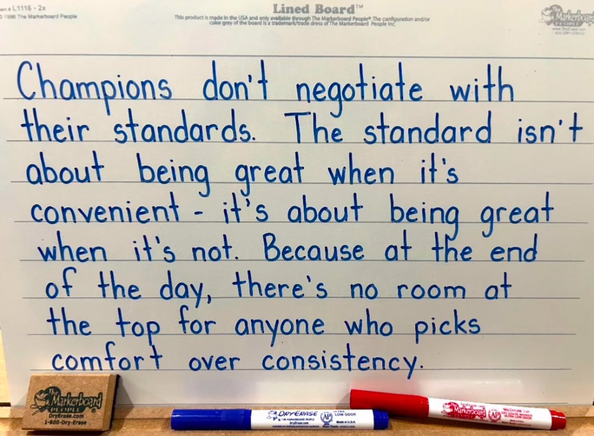 Never settle for less. Get outside of your comfort zone. Pursue greatness!!!