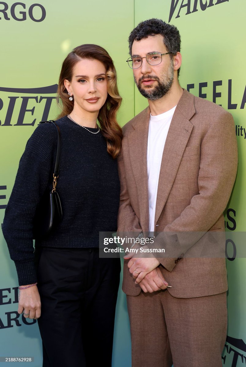 Lana Del Rey poses on the Variety Hitmakers Red Carpet with Jack Antonoff