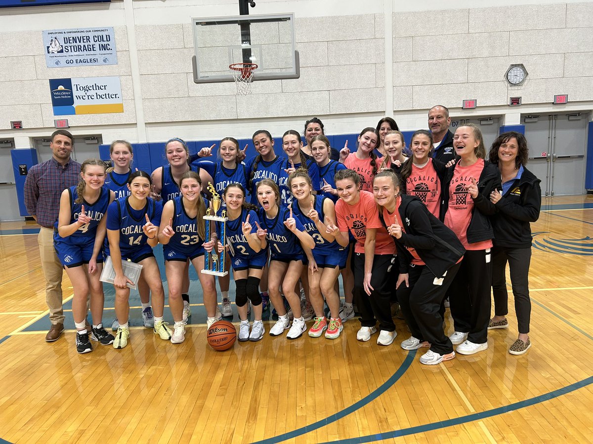 BruceMorgan8's tweet photo. Girls Basketball Final: Cocalico wins its Tip Off title, beating  Susquehannock 31-22 in the finals. Kira Lehman finished with a game high 17 points and 13 rebounds to lead the Eagles. Lehman named Tourney MVP. Izzy Rios selected to All Tournament Team. https://t.co/Xzu9akzj0o