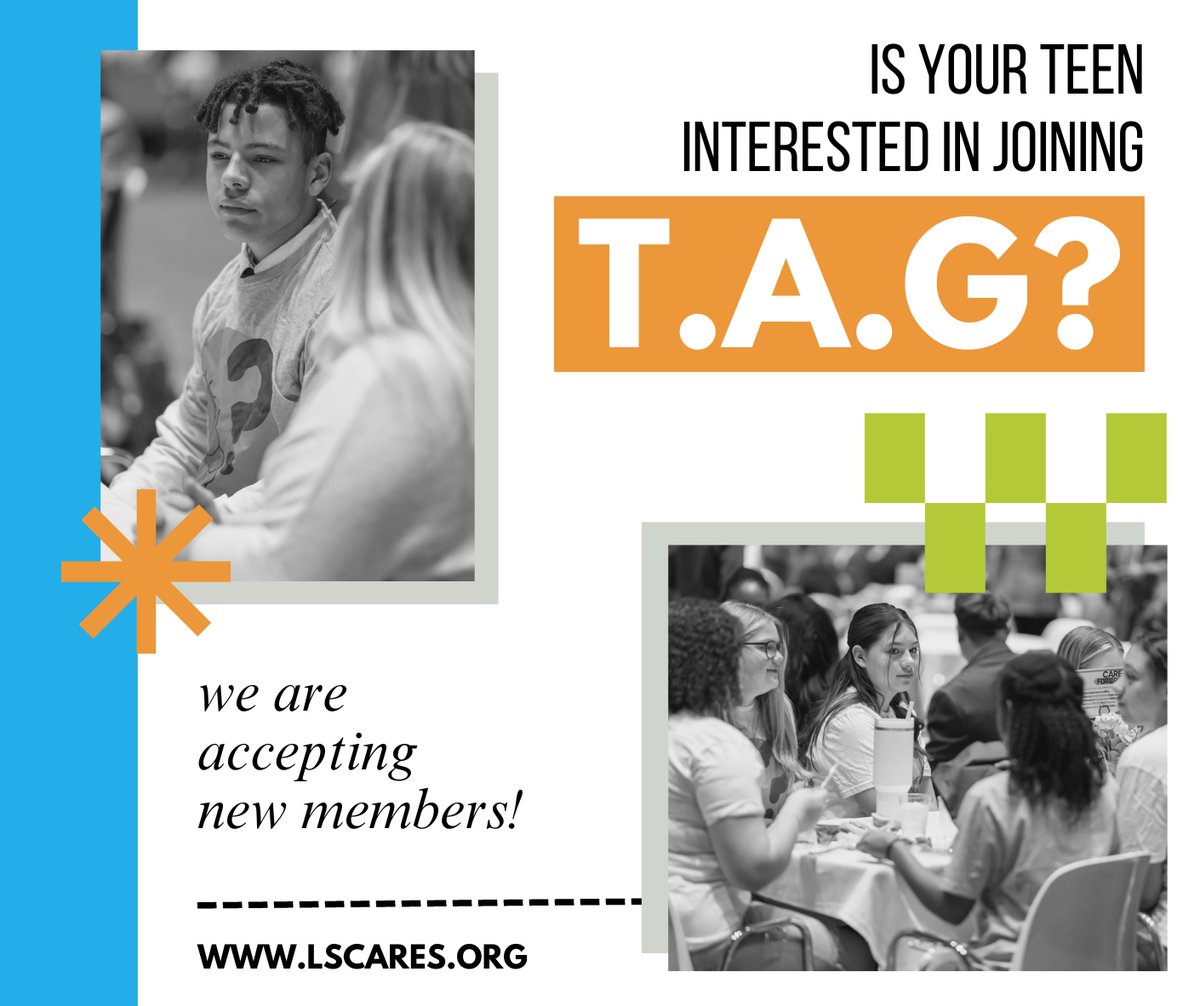 Is your teen interested in joining TAG? TAG (Teen Advocacy Group) empowers teens to make a positive impact in the community. 

As a TAG member, your teen will learn leadership skills and positively impact peers, family, and the community surrounding youth substance use and tee...