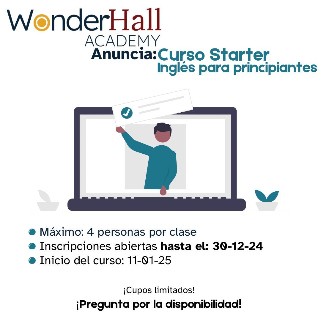 📅 Inscripciones abiertas hasta el 30/12.
🗓 Inicio: 10/01/25.
💻 Clases online diseñadas para que avances sin presión y con un enfoque práctico.