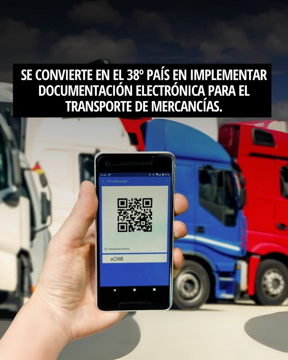 TranscardES's tweet photo. 🚛📄 Hungría también da el paso hacia la digitalización en el transporte 📲

El país se convierte en el 38.º en unirse al e-CMR, el protocolo digital para el transporte internacional de mercancías por carretera, eliminando el uso del papel en sus envíos. https://t.co/Qk1CNacgtZ
