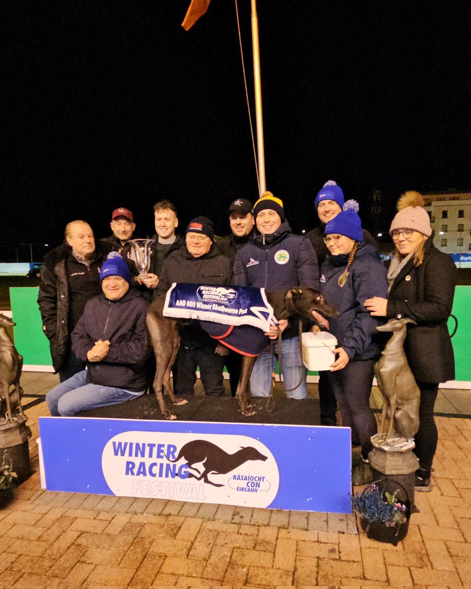shelbournepark's tweet photo. 🐾 Race 5 Winter Racing Festival Championship 600

🏆 Untold Dollar for Graham Holland and Callum and John Purdy
A quick double for @RiversideKenne
⏱️ 32.22
💶 €10,000 1st prize 

#WinterRacingFestival #GoGreyhoundRacing #ThisRunsDeep https://t.co/HZpGJtNFBG