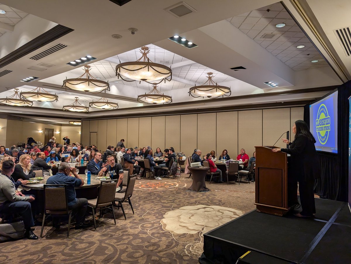 Thank you to <a href="/CFTunion/">CFT</a> for having our Executive Director, Gloria Alvarado, speak at your Council of Classified Employees Conference. While the nationwide results were not what we hoped for, we will continue fighting for policies that benefit working families and public education.