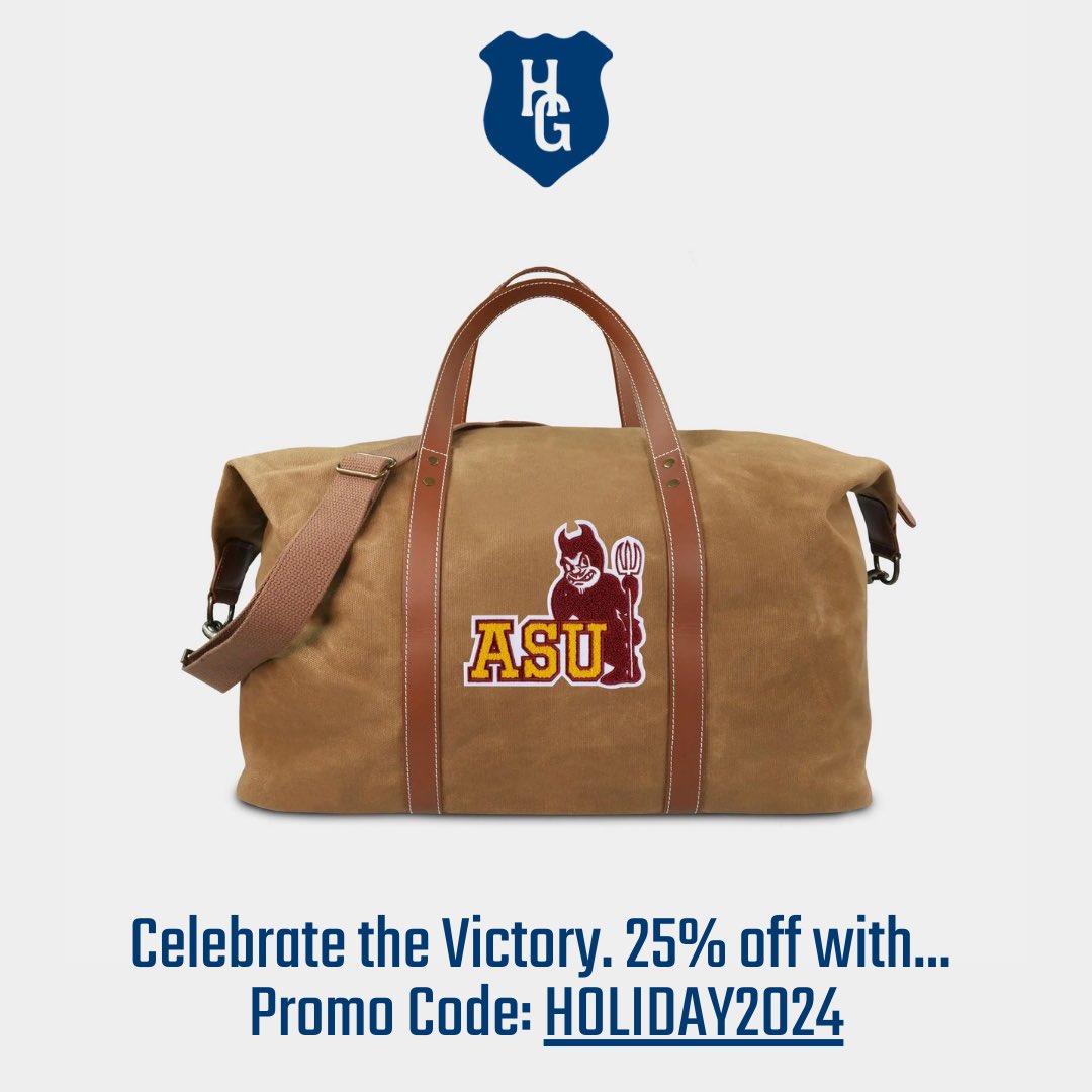 Heritage Gear Official (@heritage_gear) on Twitter photo ASU are Big 12 Champs! Celebrate in style with these amazing <a href="/ASUFootball/">Sun Devil Football</a> bags at 25% off with PROMO CODE: HOLIDAY2024.
Get the bag for the Sun Devils fan in your life who already has it all. Hand-crafted, with nostalgia baked into every stitch, every piece of leather. ASU are Big 12 Champs! Celebrate in style with these amazing <a href="/ASUFootball/">Sun Devil Football</a> bags at 25% off with PROMO CODE: HOLIDAY2024.
Get the bag for the Sun Devils fan in your life who already has it all. Hand-crafted, with nostalgia baked into every stitch, every piece of leather.
