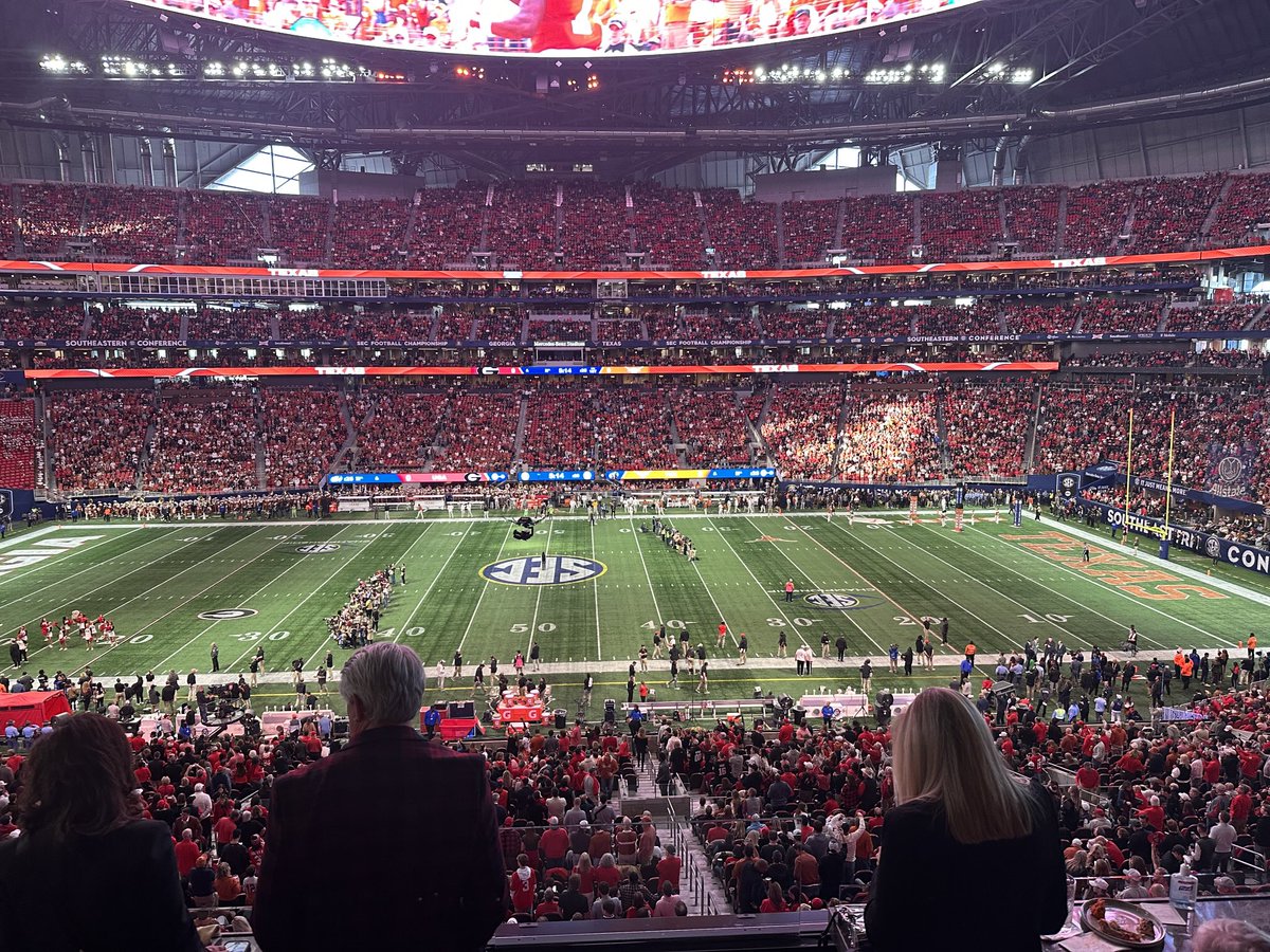 BJewkes's tweet photo. #SECChampionship at #MBStadium. It’s a nice event to have here. 😎 https://t.co/i1YS0iVsOQ