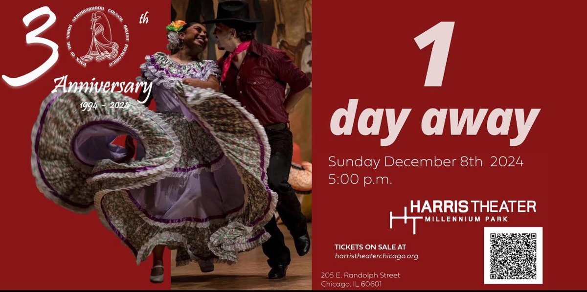 Join us as we celebrate the 30th Anniversary of <a href="/BYNCorg/">BYNC Chicago</a> Ballet Folklórico with a breathtaking performance at the Harris Theater! 🎭

Get tickets: harristheaterchicago.org/performance/by…

Let’s honor the legacy and look forward to the future! 🎉