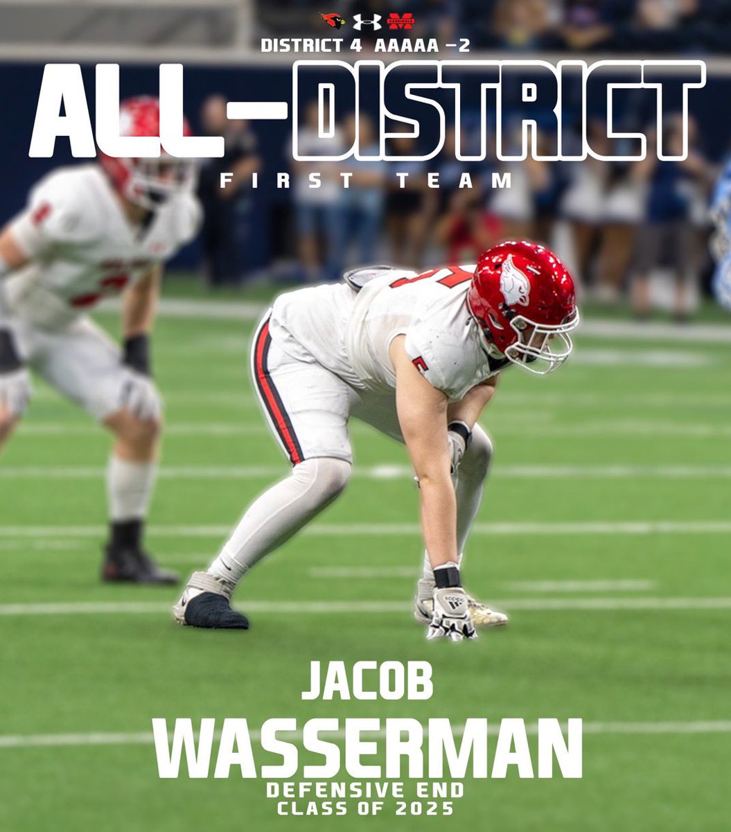 Jacob Wasserman (@jwasserman18) on Twitter photo Blessed to be named 1st team All-District! All glory to God🙏
<a href="/FootballMelissa/">Melissa Cardinal Football</a> <a href="/CarlosJChapa/">Carlos Chapa</a> <a href="/MattNally1/">Coach Matt Nally</a> <a href="/PenningtonTodd9/">Todd Pennington</a> <a href="/CoachTScoggin/">Christian Tyler Scoggin</a> <a href="/CoachYonBoone/">Yon Boone</a> <a href="/coachTthomas6/">Tripp Thomas</a> Blessed to be named 1st team All-District! All glory to God🙏
<a href="/FootballMelissa/">Melissa Cardinal Football</a> <a href="/CarlosJChapa/">Carlos Chapa</a> <a href="/MattNally1/">Coach Matt Nally</a> <a href="/PenningtonTodd9/">Todd Pennington</a> <a href="/CoachTScoggin/">Christian Tyler Scoggin</a> <a href="/CoachYonBoone/">Yon Boone</a> <a href="/coachTthomas6/">Tripp Thomas</a>