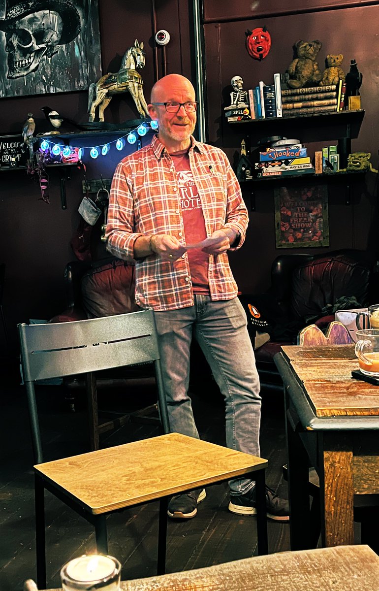 djbp (@filmclubchs) on Twitter photo Convivial evening at Arcadia coffee shop Newport to celebrate The Three Impostors’ gorgeous Jon Langford illustrated edition of The Terror with <a href="/timlebbon/">Tim Lebbon</a> and <a href="/FisherAuthor/">Catherine Fisher author ***The Clockwork Crow.</a> 🐦⬛ Convivial evening at Arcadia coffee shop Newport to celebrate The Three Impostors’ gorgeous Jon Langford illustrated edition of The Terror with <a href="/timlebbon/">Tim Lebbon</a> and <a href="/FisherAuthor/">Catherine Fisher author ***The Clockwork Crow.</a> 🐦⬛