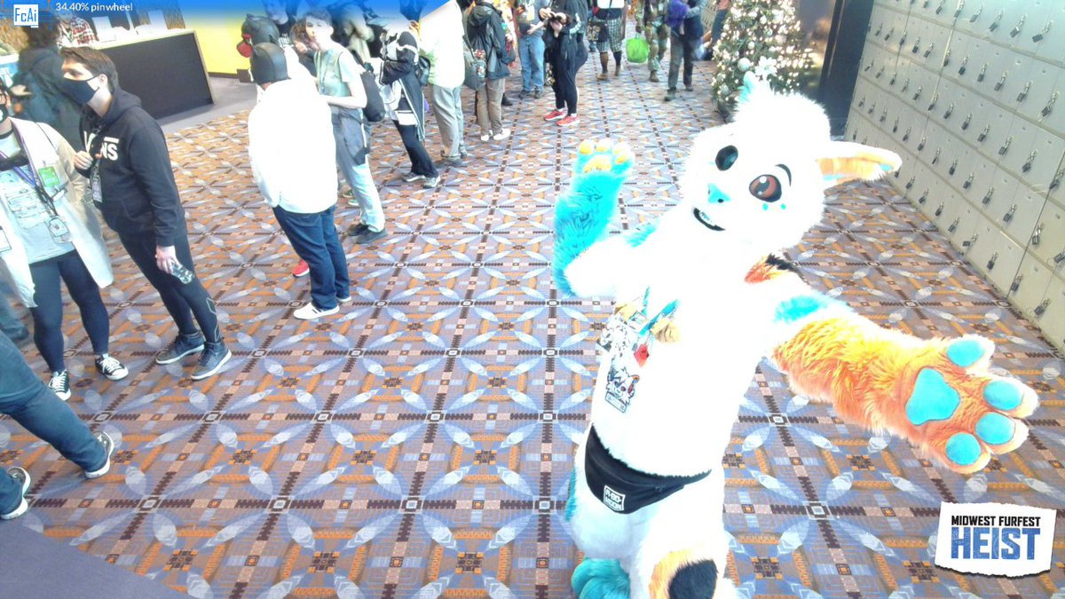 SliptheCabbit's tweet image. Having fun with @FurConAI! 🧡🩵 #MFF2024