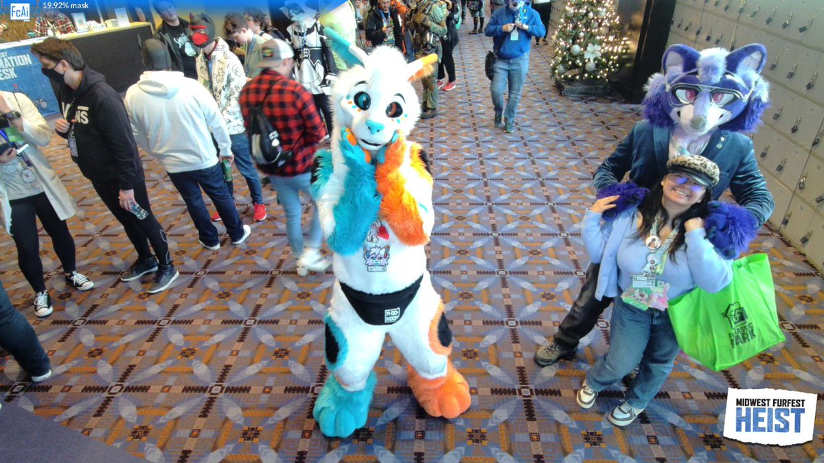 SliptheCabbit's tweet image. Having fun with @FurConAI! 🧡🩵 #MFF2024