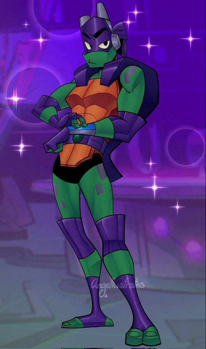 angellustrates's tweet image. The Turtle in Purple 💜 #rottmnt #rottmntfanart