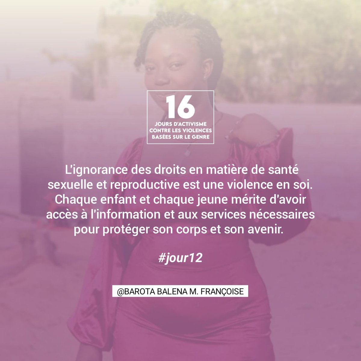 m_barota's tweet photo. Qui a l'information a le pouvoir. Alors permettez aux enfants et jeunes d'avoir le pouvoir sur leurs droits à la santé sexuelle et reproductive.
#stopgbv #StopVBG
#stopaumariagedes #enfants #EnfantspasEpouses
#ORAF
#FEMIN_IN
#16joursdactivisme
#Stopféminicides
#ToutesUnies https://t.co/WM0I56nKa8