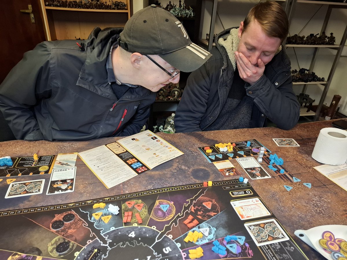 Sean from Lucky Roll (@seanluckyroll) on Twitter photo Playing Arcs, tony wanted to build more ships but realised he could't... he had no mini's left.
Someone had all his Ships in their Trophy room
@diceandcounters <a href="/Luckyrollshow/">The Lucky Roll</a> <a href="/LederGames/">Leder Games</a> #boardgame Playing Arcs, tony wanted to build more ships but realised he could't... he had no mini's left.
Someone had all his Ships in their Trophy room
@diceandcounters <a href="/Luckyrollshow/">The Lucky Roll</a> <a href="/LederGames/">Leder Games</a> #boardgame