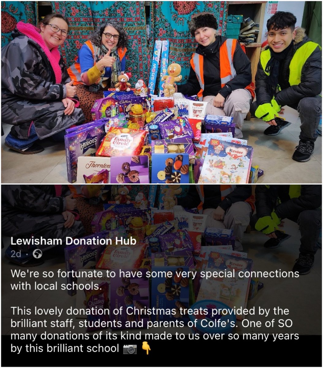 A lovely thank you from Lewisham Donation Hub for your MAD Christmas donations.   Goodies also went the Mottingham and Lewisham Food Bank.