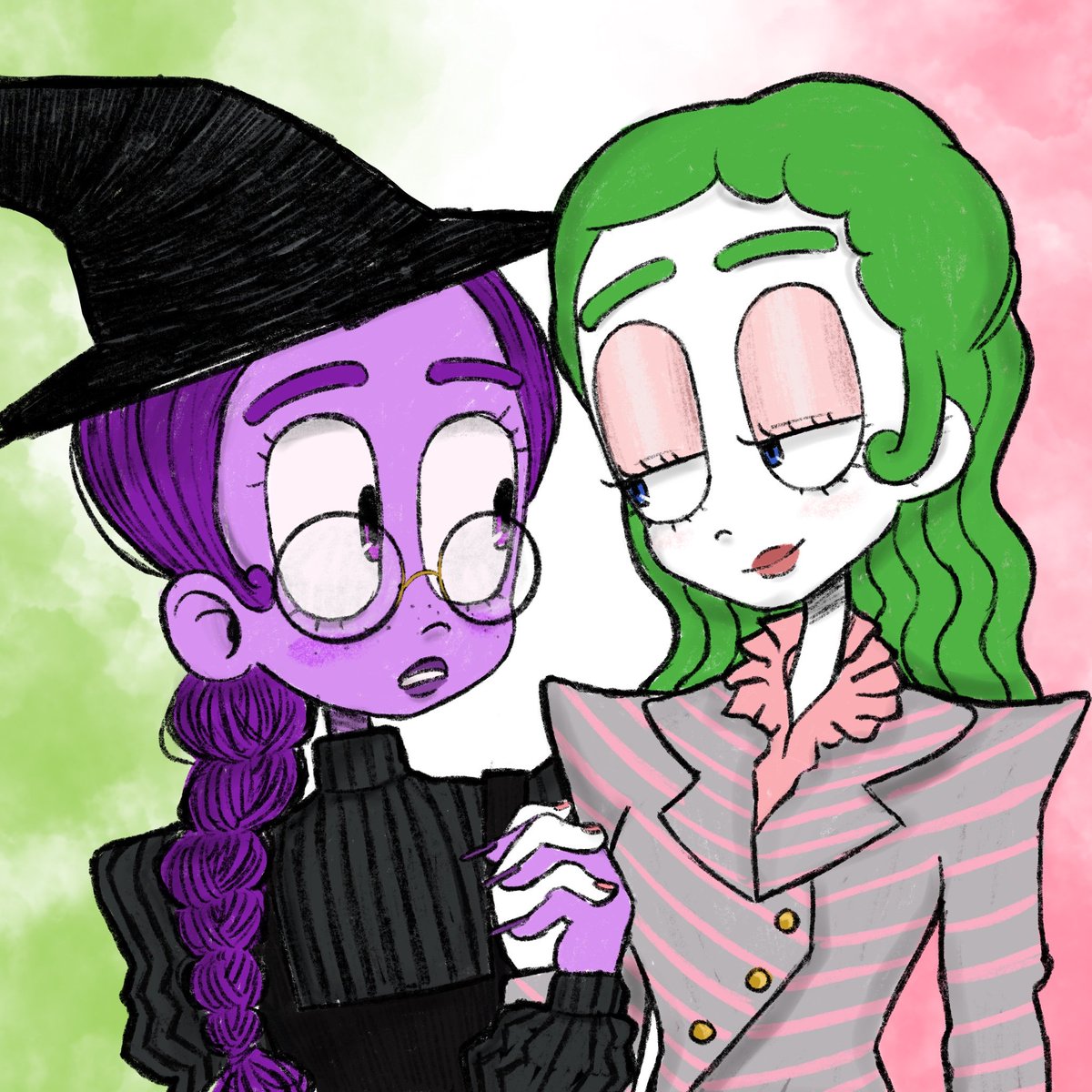 Pandabrchen2's tweet photo. Just You and I, defying gravity 🫧
(velchid in wicked)

#velvettrolls #VelvetAndVeneer #Wicked #Velchid https://t.co/R31043BGbw