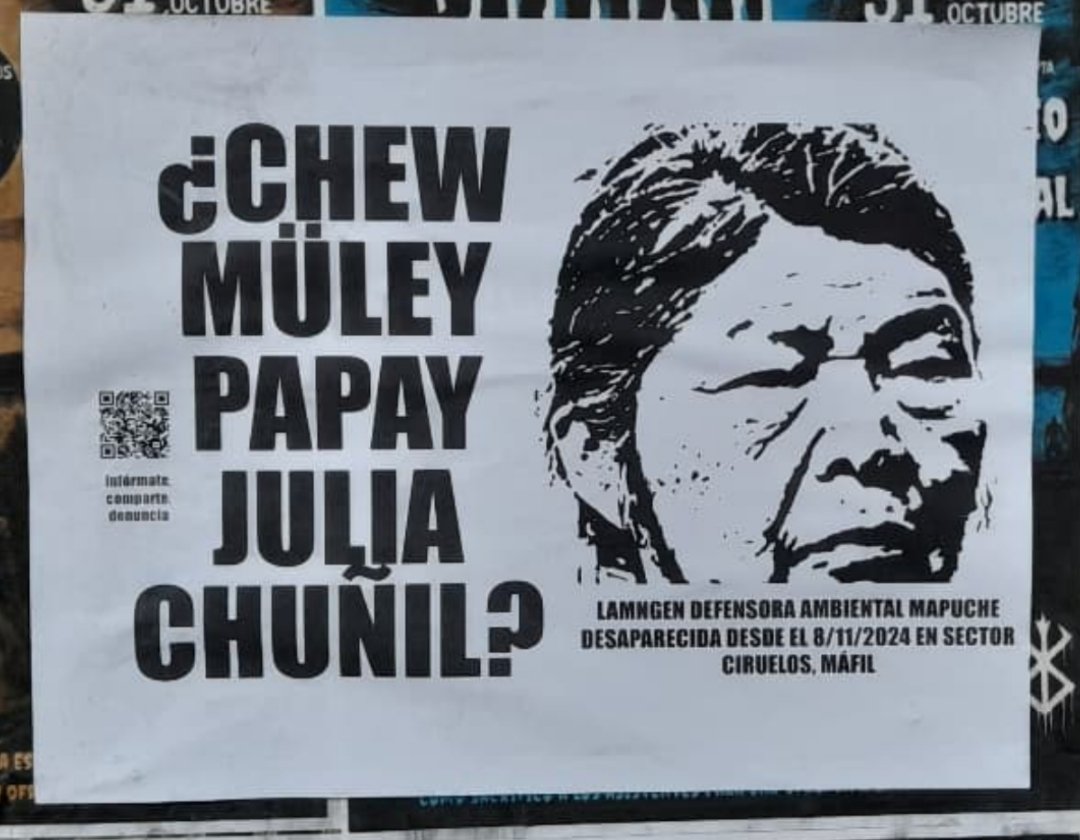 RadioTVLiberaci's tweet photo. Desde Valdivia, región de los Ríos.

¿Dónde está Julia Chuñil Catricura?
¡¡LA QUEREMOS VIVA!! 

Fewla

★ https://t.co/MfrkOtu7KO