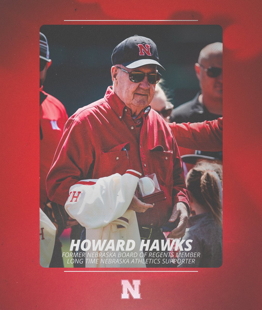 Huskers's tweet photo. We are deeply saddened by the passing of long time Nebraska Athletics supporter Howard Hawks.

Hawks served as a member of the Nebraska Board of Regents from 2003-2021 and was instrumental in shaping the landscape of The University of Nebraska in both athletics and academics.

He will be greatly missed.