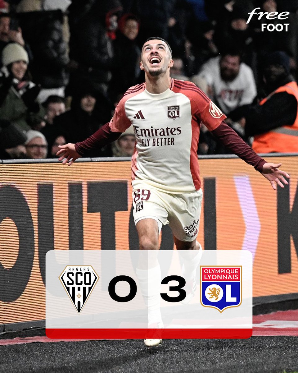 FreeFoot's tweet image. 🦁 Succès net des Lyonnais à Angers ! 

Tagliafico, Cherki et Mikautadze pour les buts ⚽️

#SCOOL #SCO #OL #Lyon