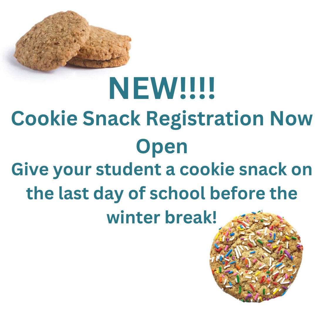 Celebrate the season and support the APA with a sweet treat! 🍪

Order a sprinkle or gluten-free cookie for your child on Amilia by Wed, Dec 11. Cookies will be delivered to students on Dec 20 for an afternoon snack.

➡️ $3 per cookie
➡️ One cookie per student