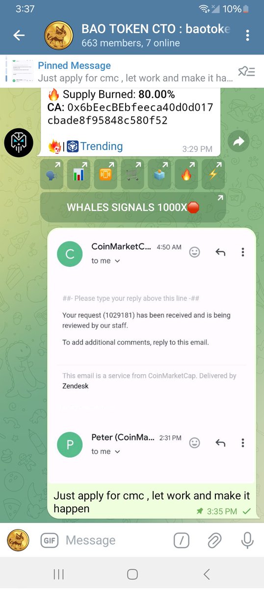 applied for cmc , let move some volume!