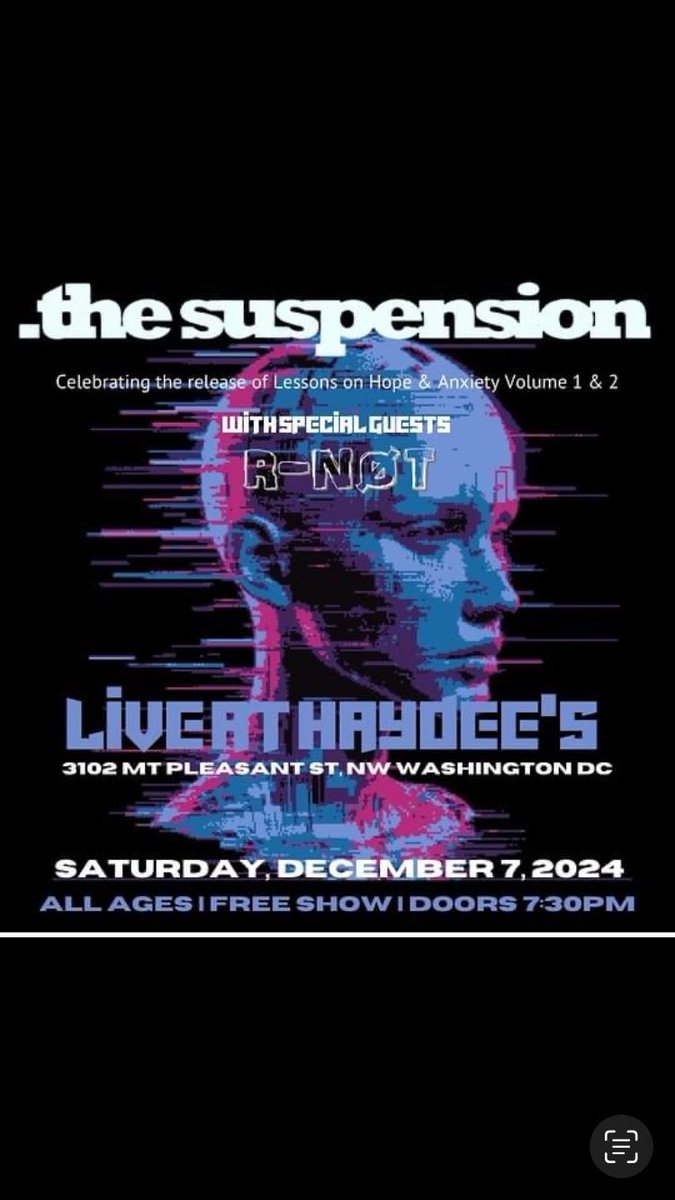 SuspensionDc's tweet photo. Tonight!! We’ll see you at Haydee’s in DC for The Suspension album release party. We hit the stage at 9 pm. https://t.co/kaqRMXoV0h