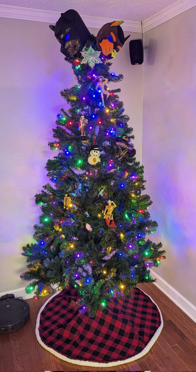 pupBroly's tweet photo. Got the tree up!  I usually get the blues during the holidays, but I'm going to try my best to have a heckin good time this year! ☺️🐶🎄 https://t.co/c9rLe3H7nw