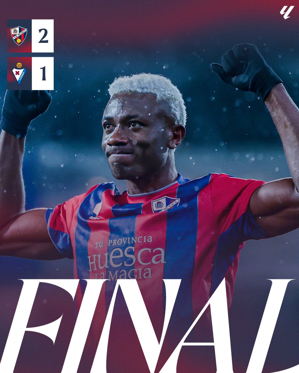 SDHuesca's tweet photo. FINAL |  ¡𝗥𝗘𝗠𝗢𝗡𝗧𝗔𝗗𝗔!

¡Tres puntazos de oro en casa con un final agónico!

⚽️ Soko y Sielva.

¡𝗘𝗡𝗢𝗥𝗠𝗘𝗘𝗘𝗘𝗘𝗦!

2️⃣-1️⃣ | #HuescaEibar 🔵🔴 https://t.co/5WScLhI0PK