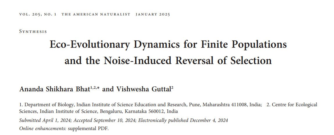 Shikhara Bhat (@shikharabhat) on Twitter photo Our work on finite population evolution can now be read with fancy @ASNAmNat typesetting! You can also find a #Kannada abstract explaining the work (thanks <a href="/kollegala/">Kollegala Sharma</a> for helping with this!)
Check it out here:
journals.uchicago.edu/doi/10.1086/73…
DM me if you don't have access ;) Our work on finite population evolution can now be read with fancy @ASNAmNat typesetting! You can also find a #Kannada abstract explaining the work (thanks <a href="/kollegala/">Kollegala Sharma</a> for helping with this!)
Check it out here:
journals.uchicago.edu/doi/10.1086/73…
DM me if you don't have access ;)