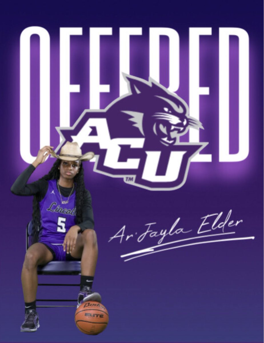 Ar’Jayla Elder (@ar_jayla) on Twitter photo After a great conversation with <a href="/ACUWBB/">ACU Women’s Basketball</a> <a href="/coachgoodenough/">Julie Goodenough</a> I am blessed to have received an offer to play at the collegiate level. Thank you <a href="/_coachyak/">Yannick Denson</a> <a href="/CoachTV_acu/">Tatum Veitenheimer</a> <a href="/CoachCG_ACU/">Chris Garcia</a> <a href="/gbbladytigers/">LadyTigersGBB</a> <a href="/LadyJetsElite/">Lady Jets Elite</a> <a href="/LHS5PS/">Lincoln Athletics</a> <a href="/CoachMOOK8/">@EliteSport_U</a> <a href="/CoachGreer1119/">Coach Ashley Greer</a> <a href="/dallasathletics/">Dallas ISD Athletics</a> After a great conversation with <a href="/ACUWBB/">ACU Women’s Basketball</a> <a href="/coachgoodenough/">Julie Goodenough</a> I am blessed to have received an offer to play at the collegiate level. Thank you <a href="/_coachyak/">Yannick Denson</a> <a href="/CoachTV_acu/">Tatum Veitenheimer</a> <a href="/CoachCG_ACU/">Chris Garcia</a> <a href="/gbbladytigers/">LadyTigersGBB</a> <a href="/LadyJetsElite/">Lady Jets Elite</a> <a href="/LHS5PS/">Lincoln Athletics</a> <a href="/CoachMOOK8/">@EliteSport_U</a> <a href="/CoachGreer1119/">Coach Ashley Greer</a> <a href="/dallasathletics/">Dallas ISD Athletics</a>