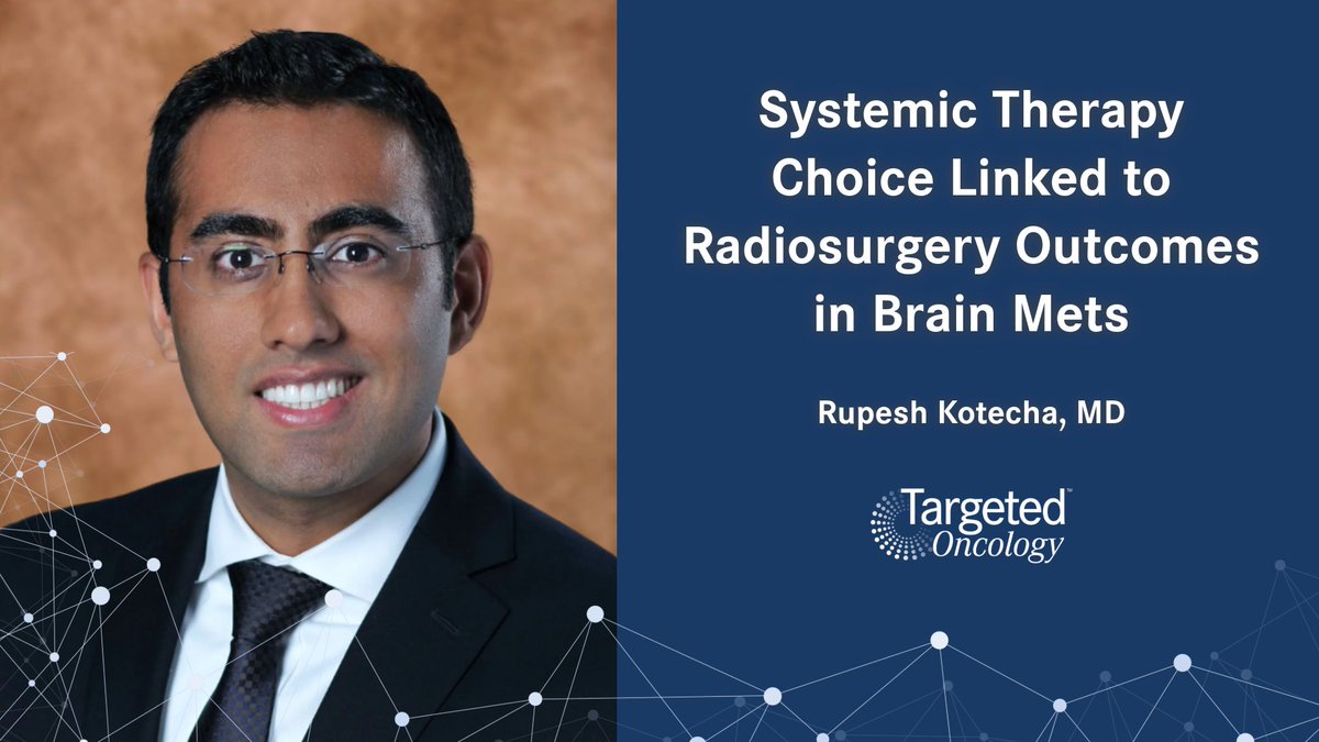 Targeted Oncology (@targetedonc) on Twitter photo Rupesh Kotecha, MD, discussed a study focused on how systemic therapy selection impacts outcomes in patients with brain metastases, particularly those with lung cancer. #lcsm | <a href="/Rrkotecha/">Rupesh Kotecha</a> <a href="/MiamiCancerInst/">Miami Cancer Institute Research</a> <a href="/BHCancerCare/">Baptist Health Cancer Care</a> <a href="/BaptistHealthSF/">Baptist Health</a>
targetedonc.com/view/systemic-… Rupesh Kotecha, MD, discussed a study focused on how systemic therapy selection impacts outcomes in patients with brain metastases, particularly those with lung cancer. #lcsm | <a href="/Rrkotecha/">Rupesh Kotecha</a> <a href="/MiamiCancerInst/">Miami Cancer Institute Research</a> <a href="/BHCancerCare/">Baptist Health Cancer Care</a> <a href="/BaptistHealthSF/">Baptist Health</a>
targetedonc.com/view/systemic-…