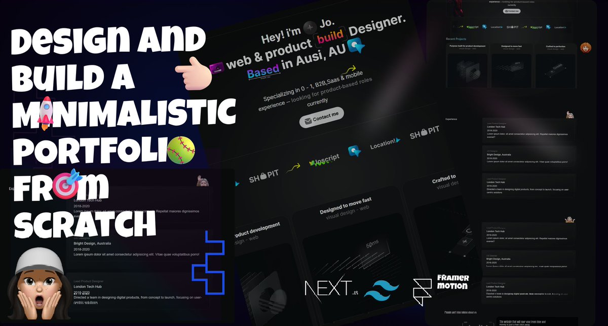 Joscriptt's tweet image. Day 15 
Learning Framer Motion 
Creating YouTube Thumbnails