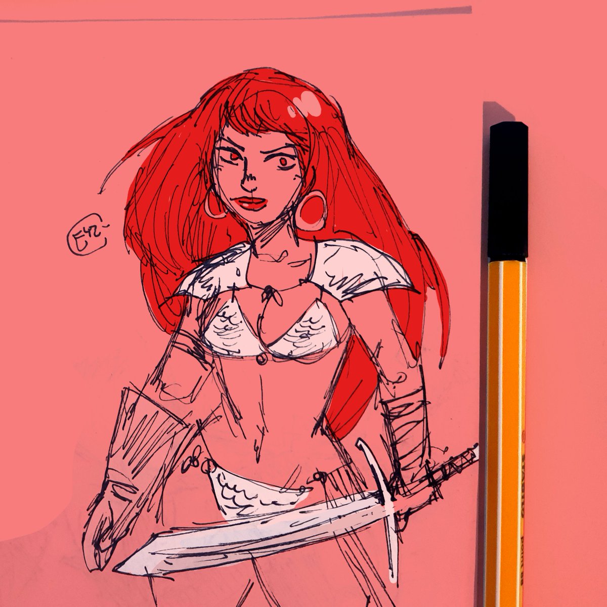 Eyzmaster's tweet photo. December is here, here's the first daily sketches of the month.
Enjoy!
#Eyz #myart #DSC #DailySketch #REDSONJA #redsonjatheshedevil #conan #conanthebarbarian #dynamiteentertainment #SKULLDIGGER #skulldiggerandskeletonboy #darkhorsecomics #comics https://t.co/3WQTI7w3Vp