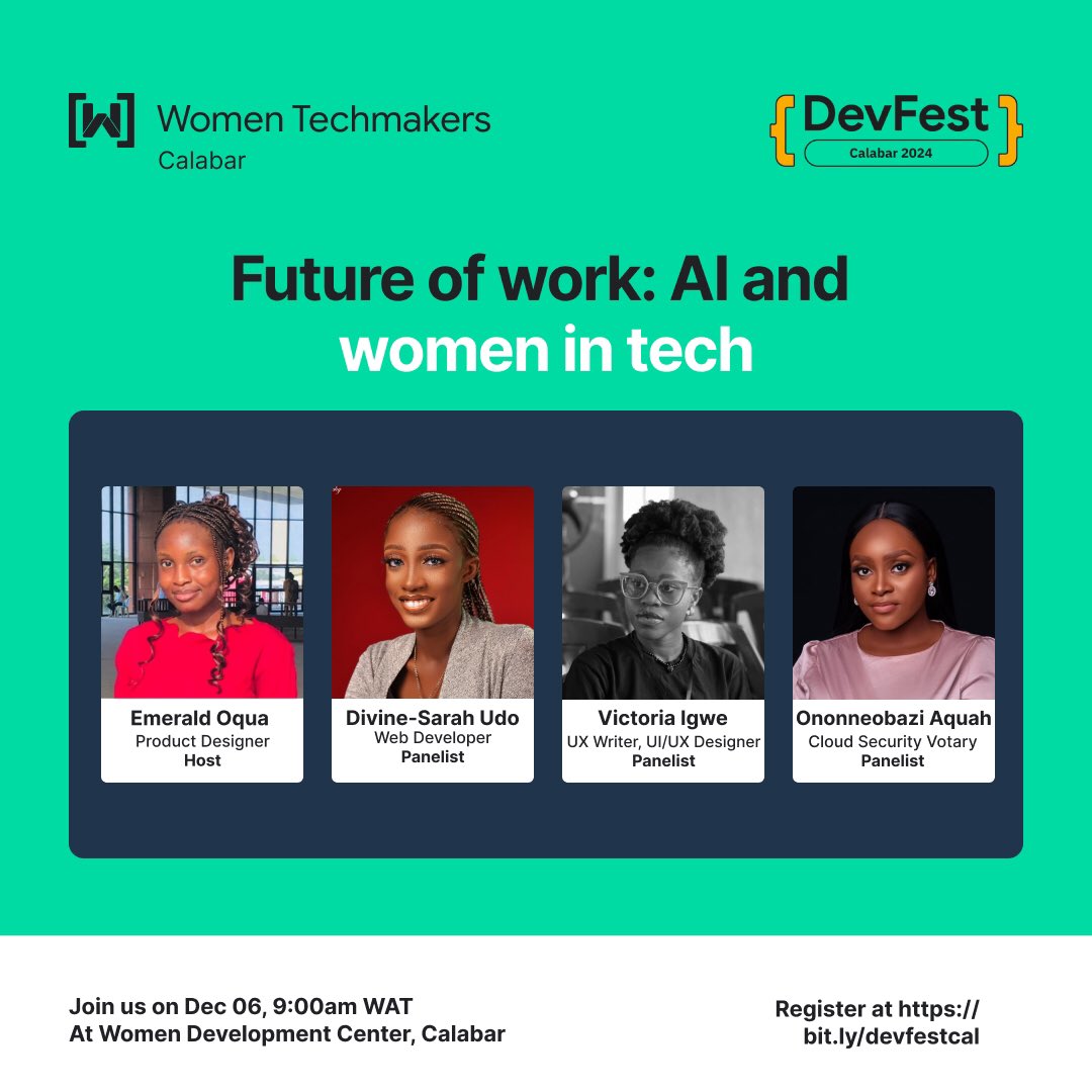 itzralli's tweet photo. Just hosted a tech event panel and had an amazing time! 
Thank you @wtm_calabar 
As a panel host, we still have a bit of stage frights but we still bring energy 
Event hosts in this space should open up😂

#calabar #Pushpa2 #SB19 #techgirls #wtm #Tech4All #womenintech https://t.co/rm2upOARWc