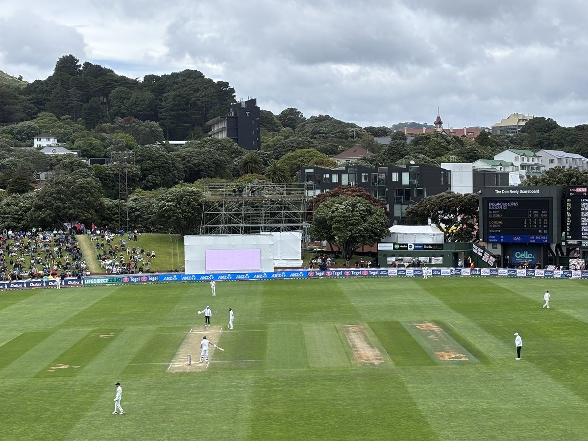 InLoveWithAView's tweet photo. Gday from the Basin Reserve , Wellington 
the #HomeOfWorldCricket 
NZ V Eng 
2nd 🏏Test - Day 3 

#Play #Sidahn https://t.co/X1myZWzC3p
