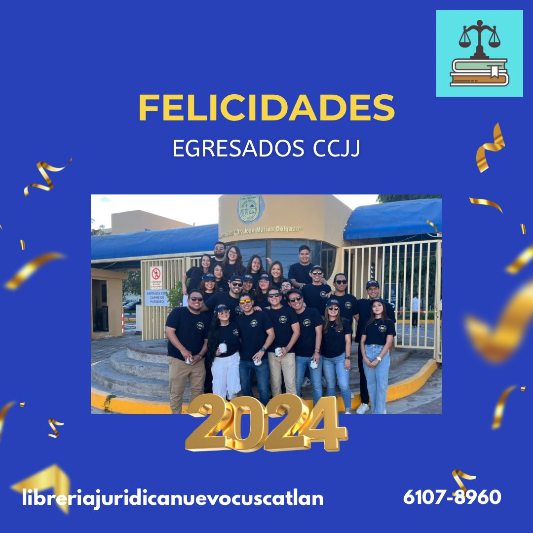 LibreriaJuridi's tweet photo. ¡Felicidades Egresados y Graduados de #cienciasjuridicas !
La Familia de LJNC, Felicita a todos los Egresados de las más de 22 Facultades del Derecho en El Salvador.
Externamos un abrazo a todos el equipo de Egresados de la @ujmd_sv
#Class2024 #ElSalvador #Derecho #SV #Sivar https://t.co/6Ir3I5wpHC