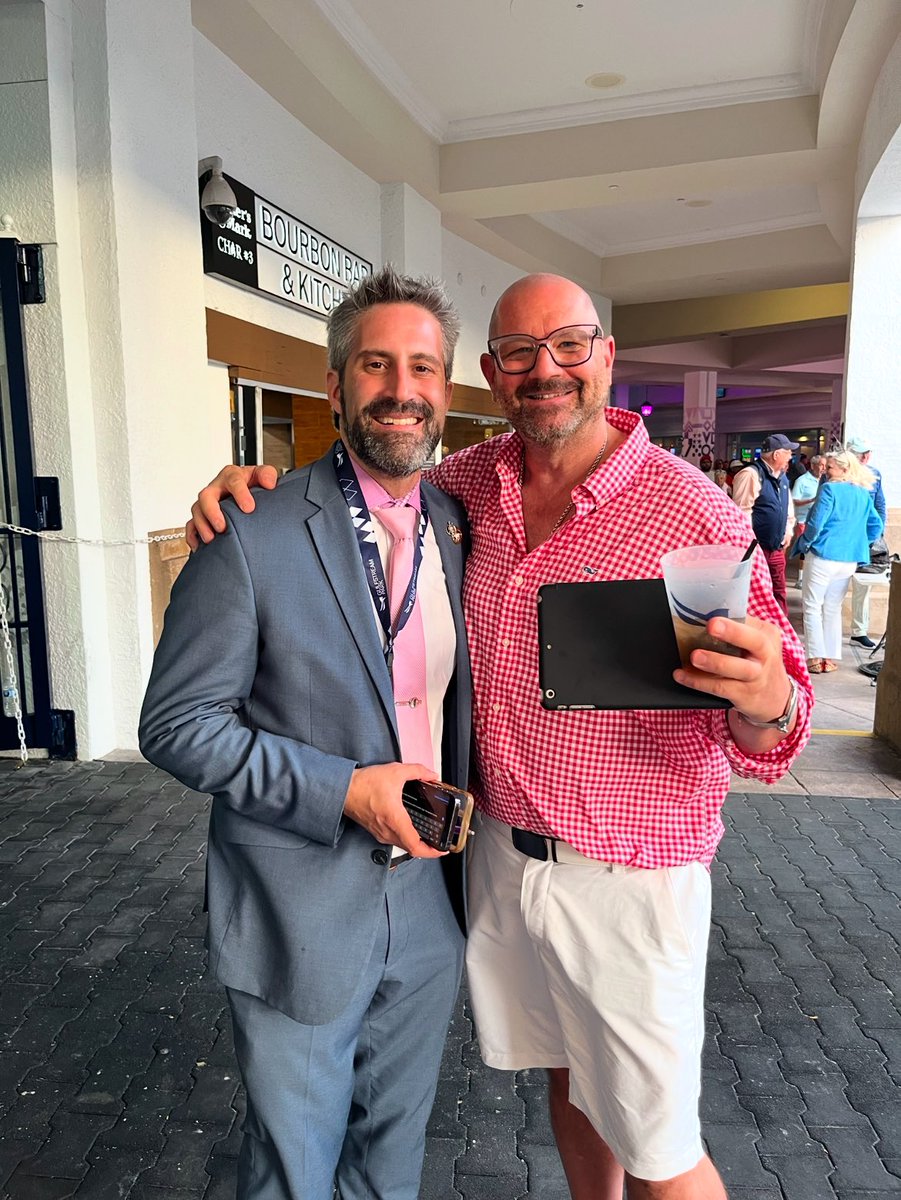 Announcers out of the woodwork today in Hallandale Beach. <a href="/jjhorowitz/">Jonathan Horowitz</a>. A pleasure and pleasant surprise to run in to !