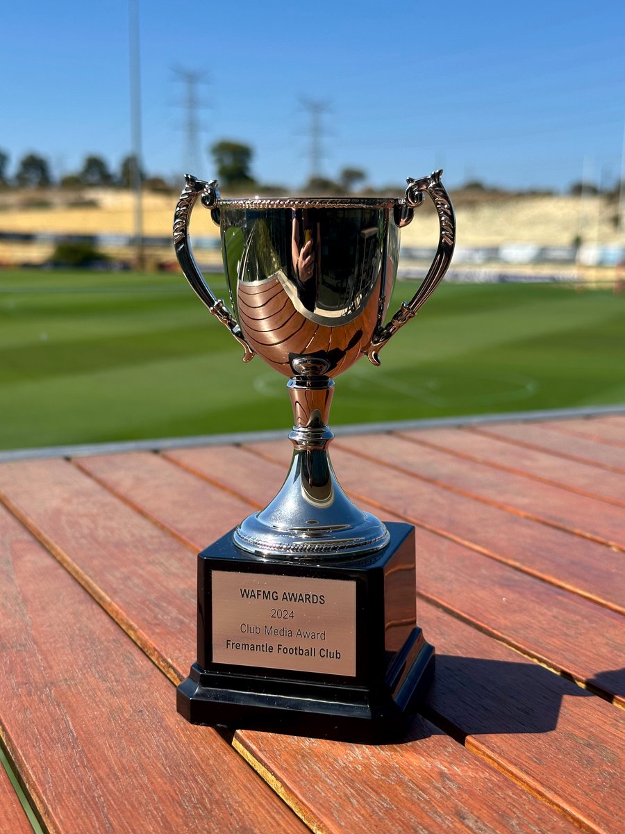 brett_rechichi's tweet photo. Thrilled to pick up the 'Best Club Media' category at the @WAFootballMedia Awards last week 🏆

Our submission included this training photo I took last summer, our Better Down Back Podcast &amp; Indigenous Jumper features.

A massive year for us in content.

Big plans ahead in '25 💜 https://t.co/yF9PFdFjGH