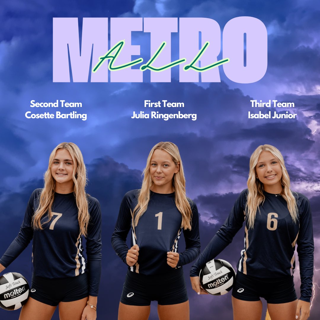 Congrats to our All-Metro Conference selections! 

Honorable mention to Ava Stone and Paisley Piatkowski ⚡️⚡️