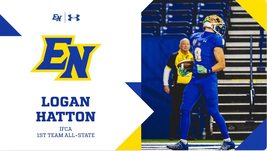 Congrats to Logan Hatton on earning 1st Team All-State honors from the Indiana Football Coaches Association! Great job Logan!