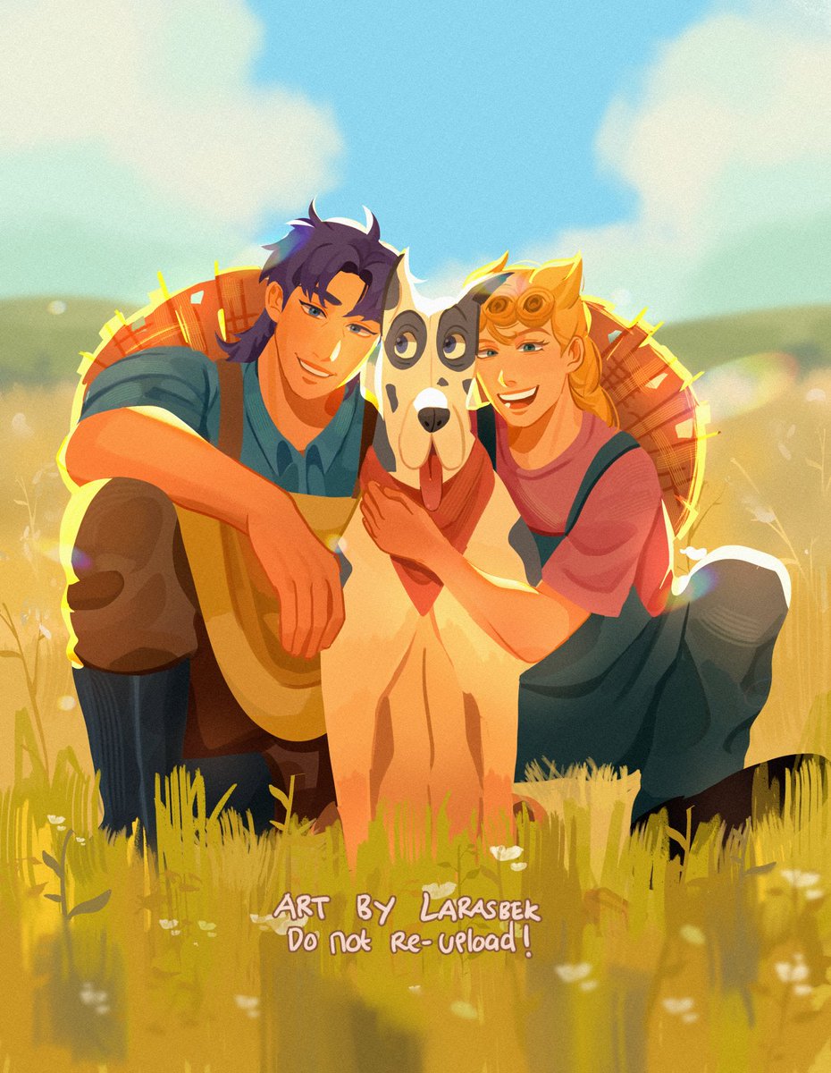 larasbek's tweet photo. [art process] jonathan, giorno, danny #jjba https://t.co/GEoS2AGtHA