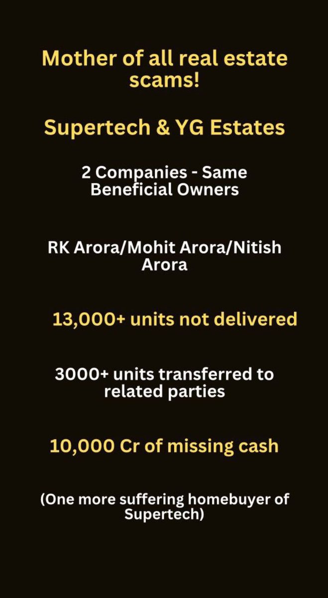 FightSuperTech's tweet photo. (3/30)

/compared to the time of admission into insolvency. All projects suffered together - whether EV-II or non EV-II. 

The scale of the case was/is obviously quite complex 

1) 34,500 homebuyers 
2)13,500 unconstructed units yet to be delivered https://t.co/noAiwIeNMb