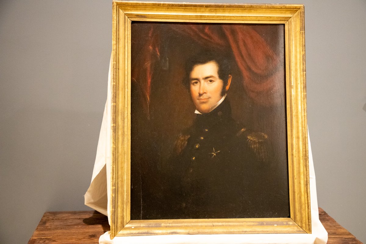 OfficialAlamo's tweet photo. On December 7, 1835, Texas Revolution figure Benjamin Rush Milam lost his life just footsteps from the Alamo during the Battle of Béxar.
 
The Alamo invites you to come see a portrait of Milam painted from life around 1819, a new addition to the Alamo Exhibit unveiled yesterday. https://t.co/JEe7vsrHim