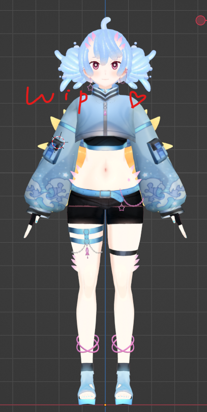 MoeBun1's tweet photo. Kinda really like how the new model turns out 💛 ... I've tried to implement more Blender to the model and it looks much more detailed! 

Can't wait until the end of my architectural project to finish so I can work more on the model ... :( 

#Vroid #3D #Vtuber #MoeBun https://t.co/IySAAbrrSi