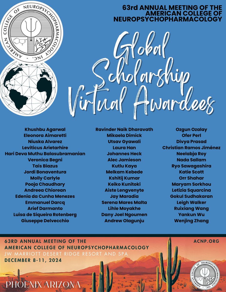 ACNP (@acnporg) on Twitter photo Congratulations to the 2024 Global Scholarship Awardees! #ACNP2024 Congratulations to the 2024 Global Scholarship Awardees! #ACNP2024