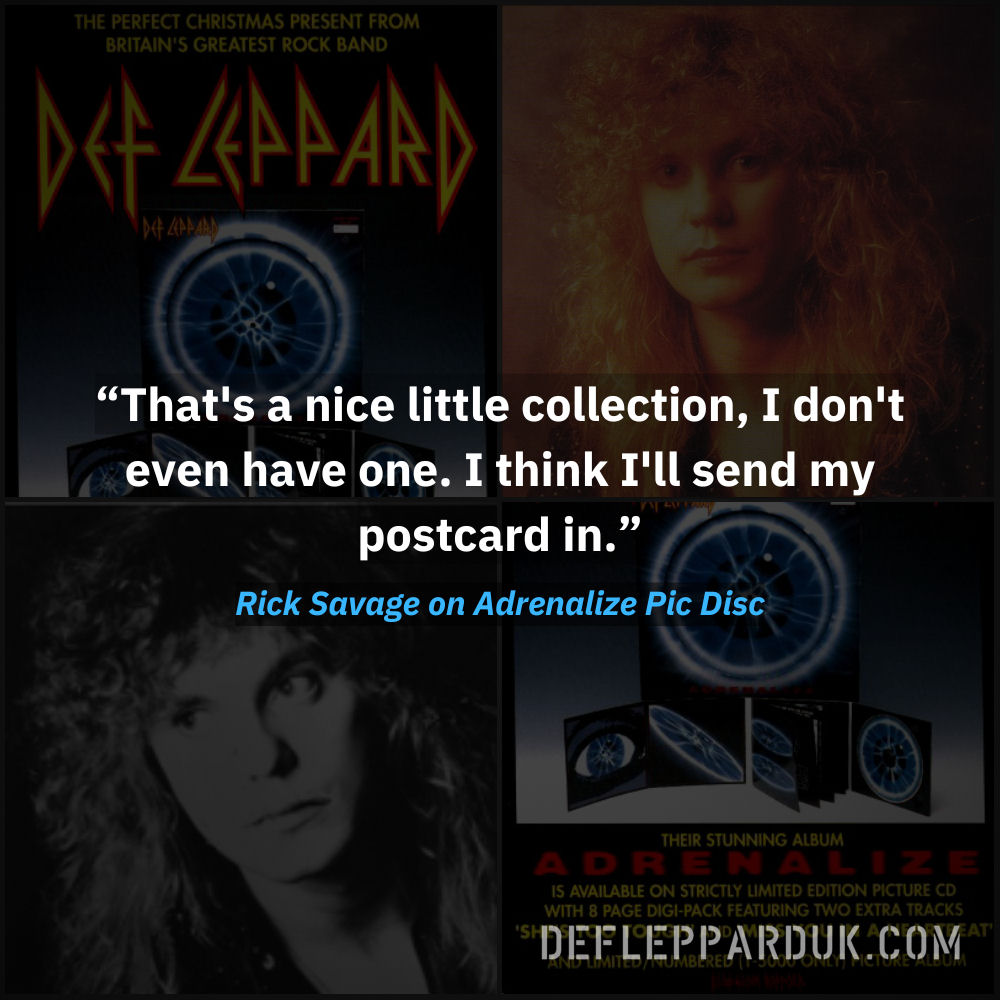 dltourhistory's tweet photo. Def Leppard News - 32 Years Ago DEF LEPPARD Release ADRENALIZE Album CD/LP UK Picture Discs ๐ฌ๐ง๐ด๓ ง๓ ข๓ ฅ๓ ฎ๓ ง๓ ฟ
#RickSavage - "I think I'll send my postcard in."
#defleppard #adrenalize #letsgetrocked
https://t.co/UnHIdfVY2Q https://t.co/DaGwXfX84F